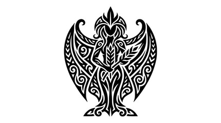 Fototapeta premium Tribal Tattoo Style Zodiac Sign Woman Isolated