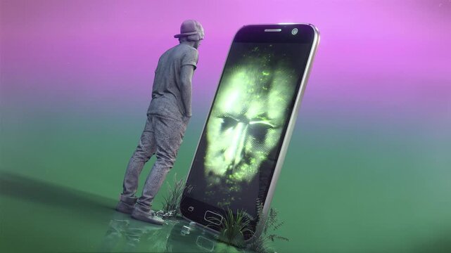 An animated sequence depicting how smart phones are watching your every move!
