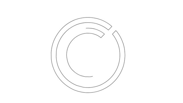 Continuous line drawing of target and arrow symbol on white background representing success and goal achievement in minimalistic animation style for business use.