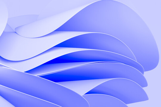Abstract blue layered curves creating a smooth flowing digital design