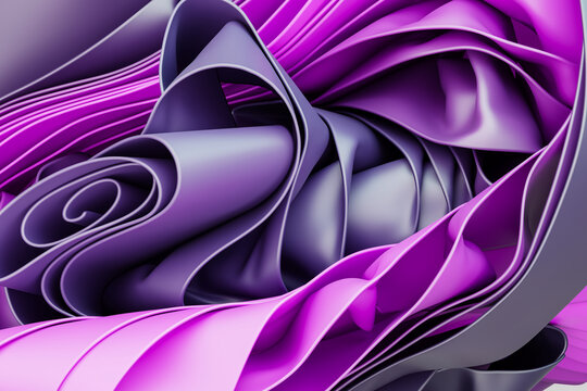 Abstract purple and lavender smooth waves