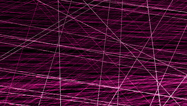 Abstract digital artwork with intersecting purple lines on dark