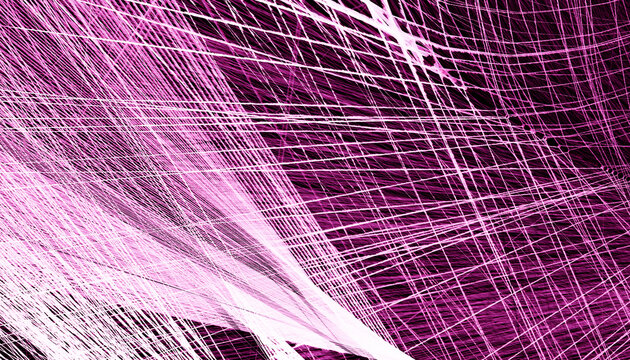 Abstract intersecting white and purple lines creating a geometric