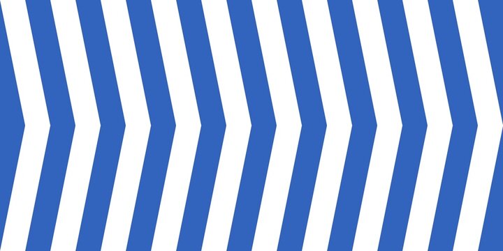 Abstract geometric pattern with blue and white chevron stripes creating a zigzag effect.