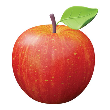 3d rendering icon Apple fruit