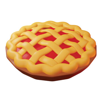 3d rendering icon Apple pie