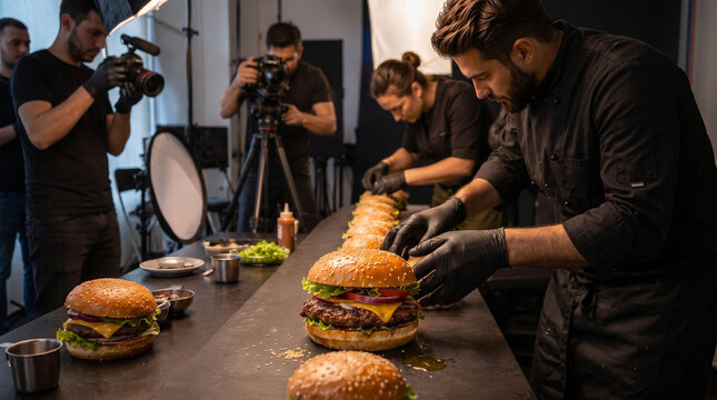 Shoot burger ad 