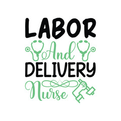 Naklejka premium Labor and delivery nurse