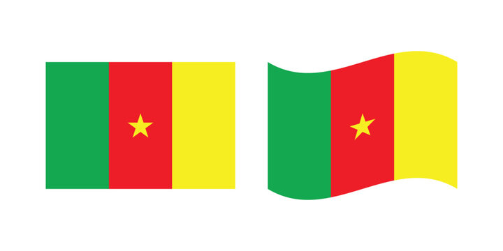 Flag of cameroon, official colors and correct proportion