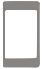 Fototapeta premium 正面から見たシンプルなスマートフォン画面フレームのイラスト