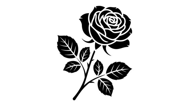 black and white roses