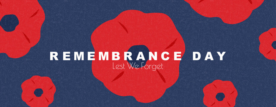 Remembrance Day banner. Lest We Forget.