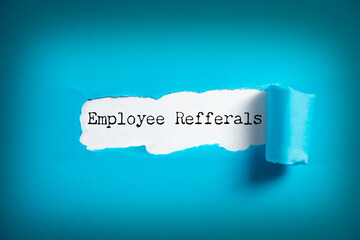 Obraz premium employee Refferals text in paper