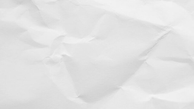 white crumpled and creased paper sheet texture background
