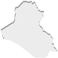 3D map dimension - continent Asia country Iraq © badrpost