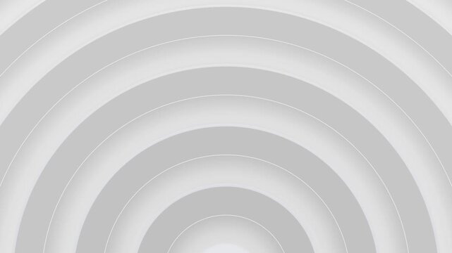 Abstract geometric pattern with concentric circles in white and gray with a black horizontal band for text