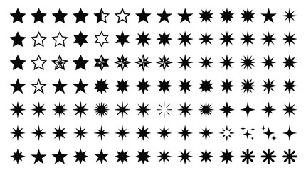 Fototapeta premium Star and Sparkle Icon Vector Set