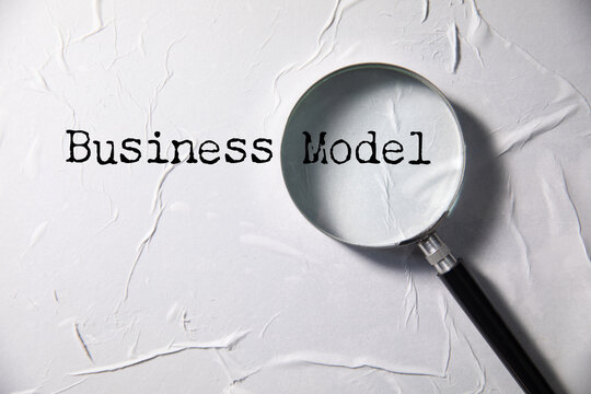 Business Model text on paper