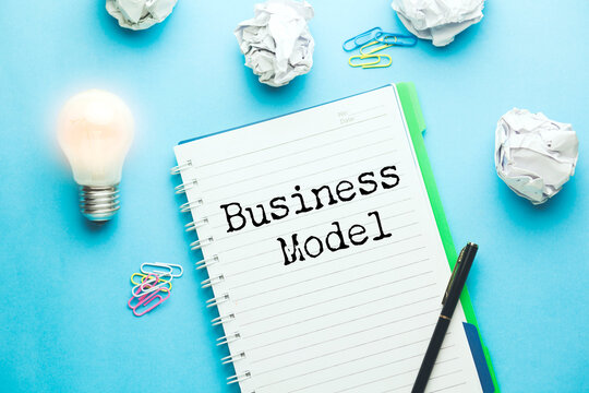 Business Model text on paper