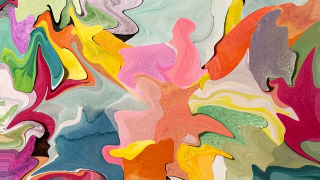 Colorful paint marble pattern, watercolor background illustration, watercolor dripping marbling