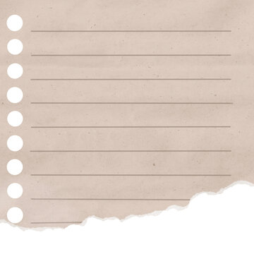 Torn Lined Binder Paper
