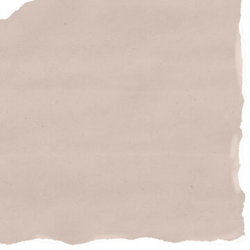 Light beige paper with a torn edge. Suitable for journaling, scrapbooking, note-taking, background elements, and creative craft design projects.