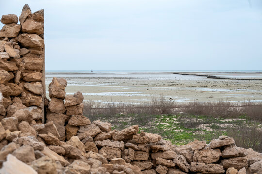 Doha, Qatar - January 10, 2026:  Al Areesh Ghost Town Qatar. abandoned homes, deserted streets, and ancient structures that showcase authentic Qatari heritage