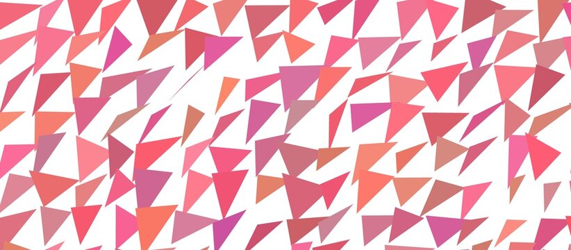 Abstract pattern of overlapping triangles in various shades of pink and orange.