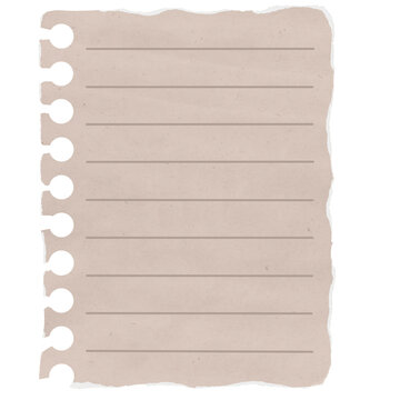 Vertical Torn Lined Paper