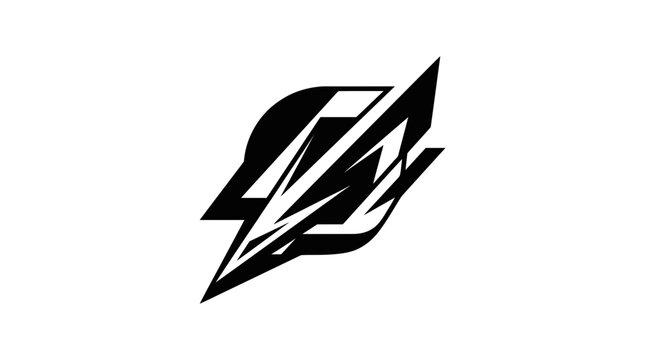 Dynamic slanted geometric lightning shard.