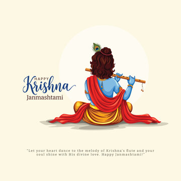 dahi handi Hindu festival of happy  lord shree krishna god born janmashtami. abstract vector illustration design