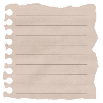 Ripped Lined Notepad Sheet