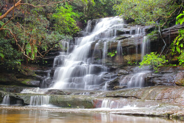Waterfall cascading over rocks © Douglas Cliff