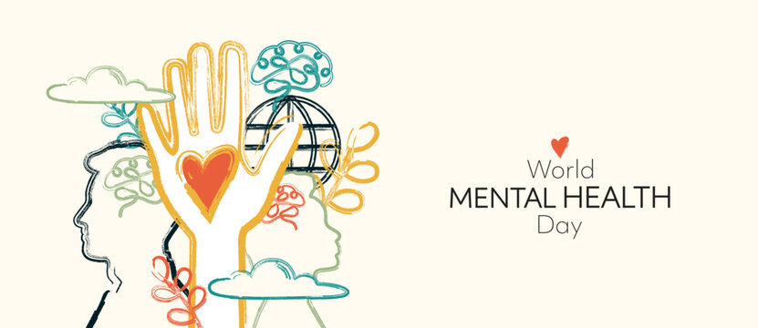 World Mental Health Day poster.