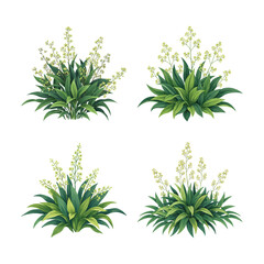 Fototapeta premium Beautiful green bushes with delicate yellow flowers creating lovely natural garden elements for landscaping and decorative designs
