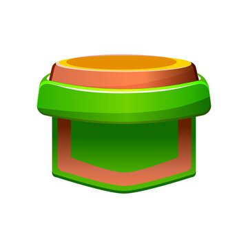 Bronze rank badge podium game interface element isolated on transparent background
