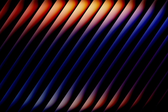 Abstract background featuring diagonal glowing orange and blue stripes for modern digital design projects.