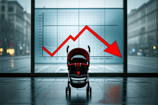 Socially significant trend in decline world demographic TFR total fertility rate index AI Generative