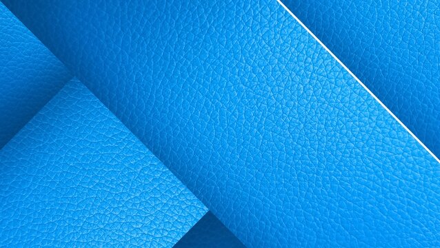 Blue Leather Texture Abstract Geometric Background with Diagonal Lines