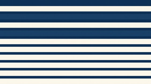 Nautical navy blue and white horizontal stripes pattern, classic maritime sailor stripe background texture, minimalist geometric linear wallpaper, elegant coastal fabric design for textile print.