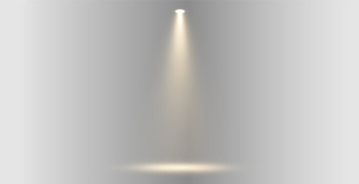 Spotlight warm light beam soft glow png overlay, on transparent background