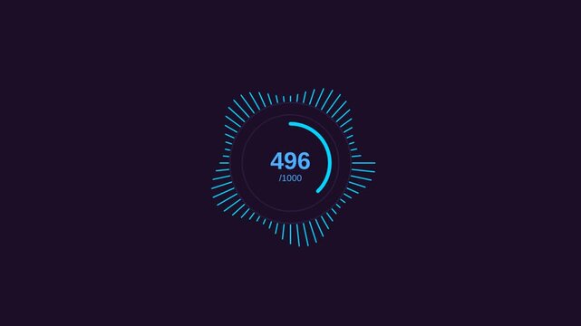 Dynamic digital counter showing fluctuating data values in motion graphic style.