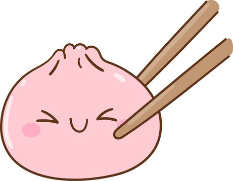 Cute Kawaii Dumpling Illustration For kids Classroom Decoration