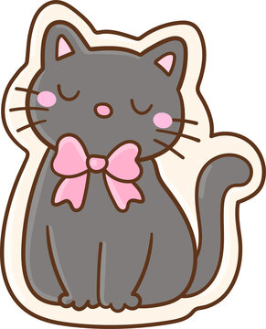 Cute Cartoon Grey Cat Spooky Sugar Cookies Halloween