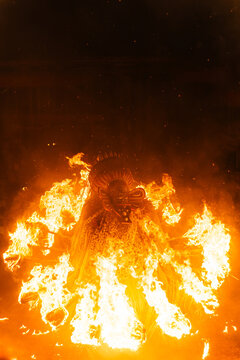 Traditional Theyyam Ritual Performance in Kerala, India