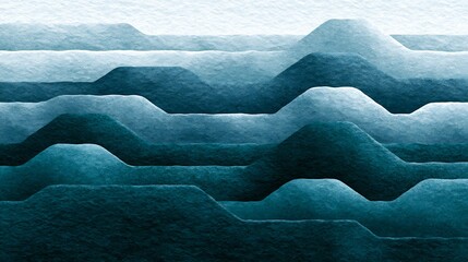 Fototapeta premium Blue azure turquoise abstract watercolor background for textures backgrounds and web banners design. Abstract background blue colors. Watercolor painting with turquoise sea waves pattern gradient.