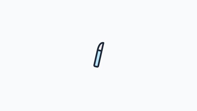 Minimalist Scalpel Icon Animation on Clean White Background.