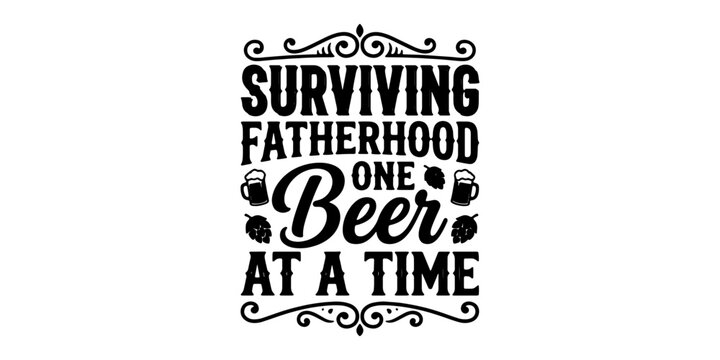 Silhouette of a man holding a beer bottle, humorous parenting quote