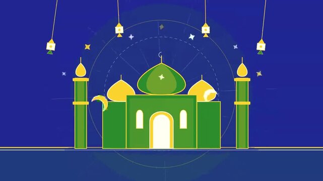 A nice Islamic mosque animation video.