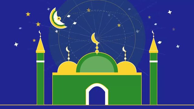 A nice Islamic mosque animation video.
